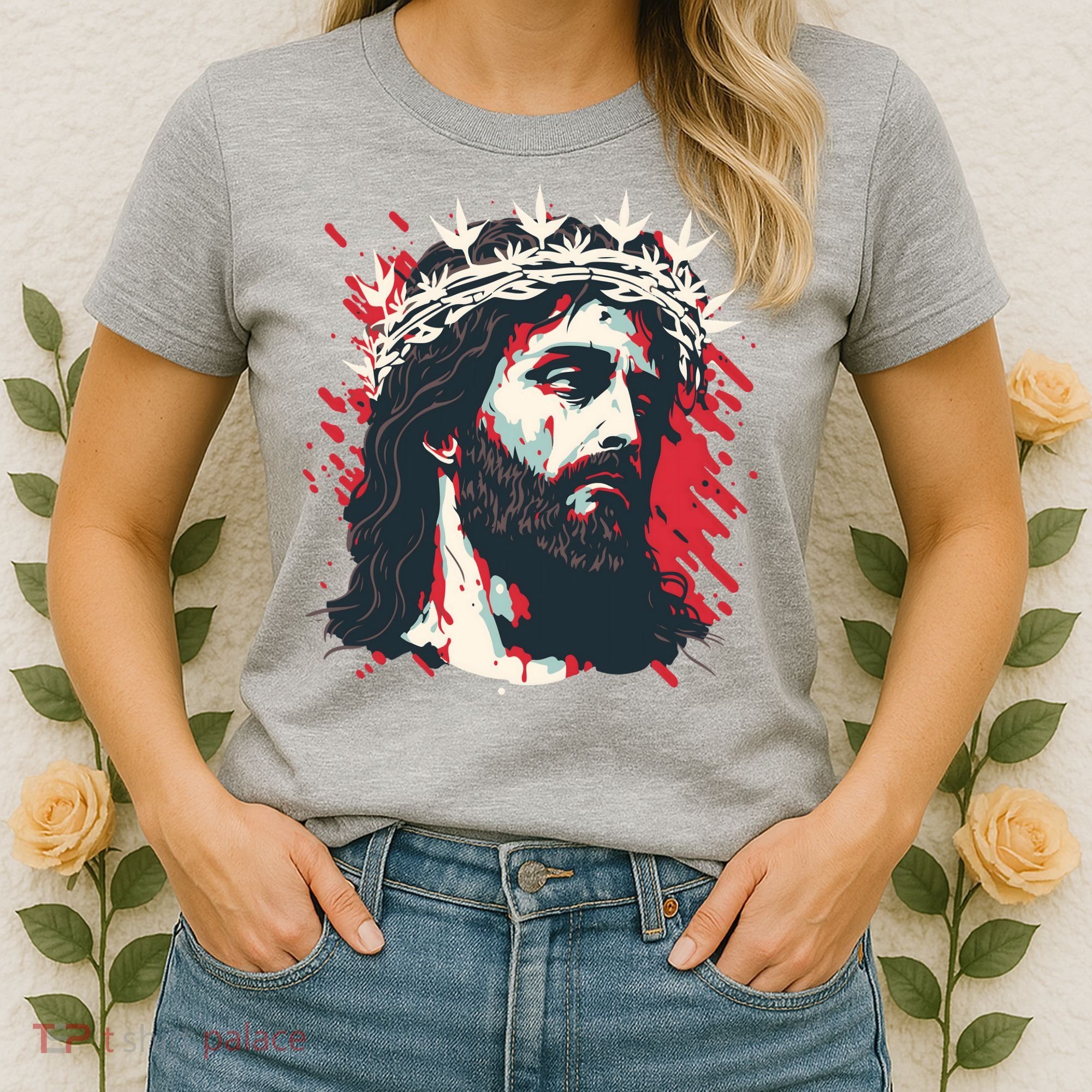 Jesus Painting Christianity Women's T-Shirt