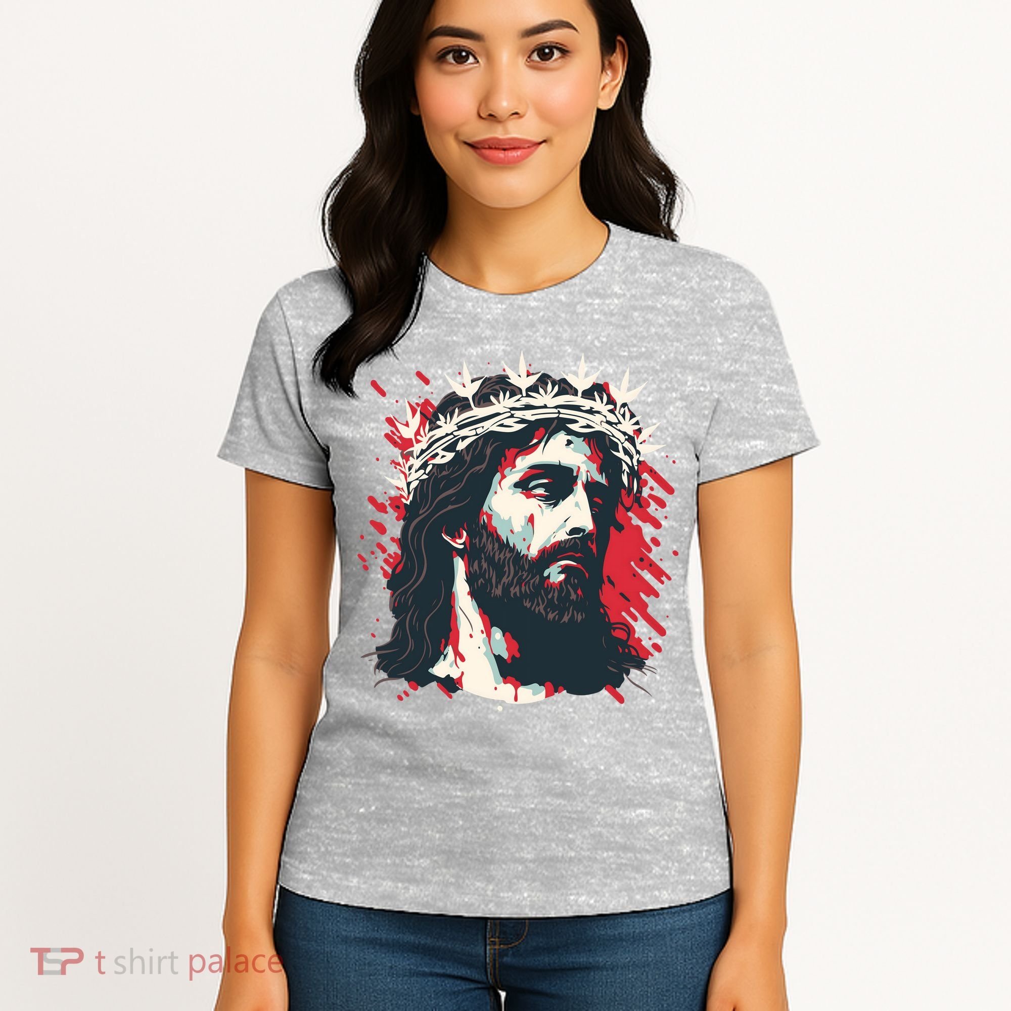 Jesus Painting Christianity Women's T-Shirt
