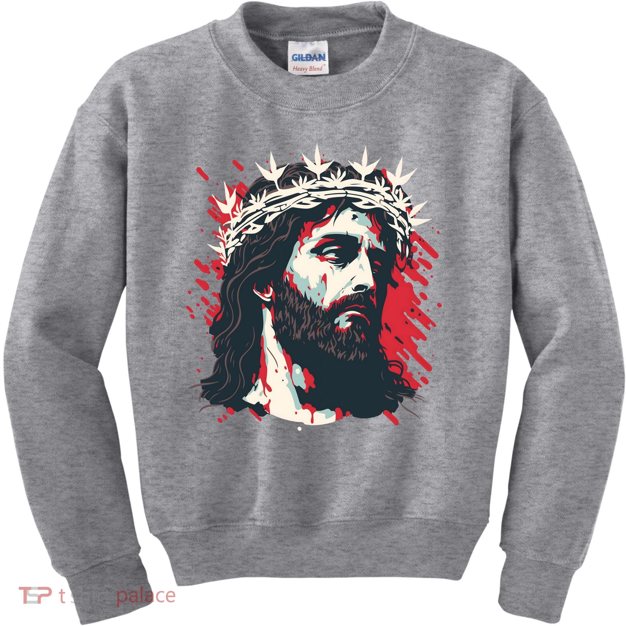 Jesus Painting Christianity Kids Sweatshirt