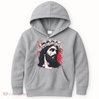 Jesus Painting Christianity Kids Hoodie thumb 0
