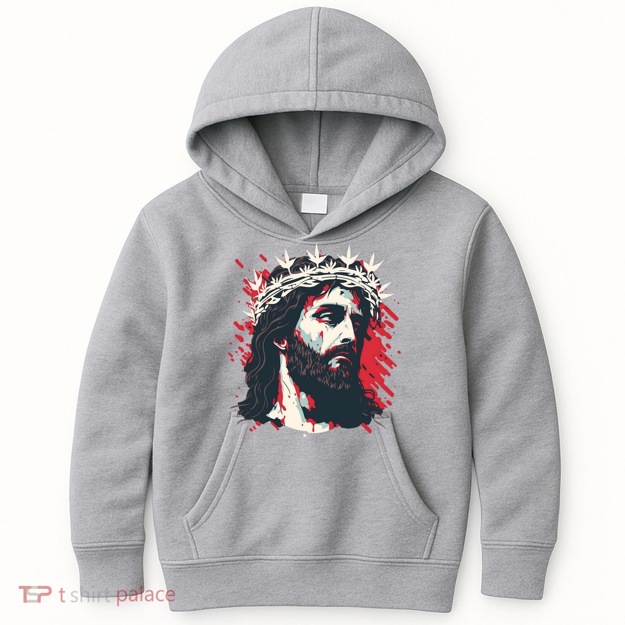 Jesus Painting Christianity Kids Hoodie