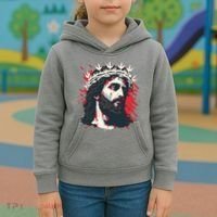 Jesus Painting Christianity Kids Hoodie thumb 3
