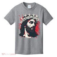 Jesus Painting Christianity Kids T-Shirt thumb 0