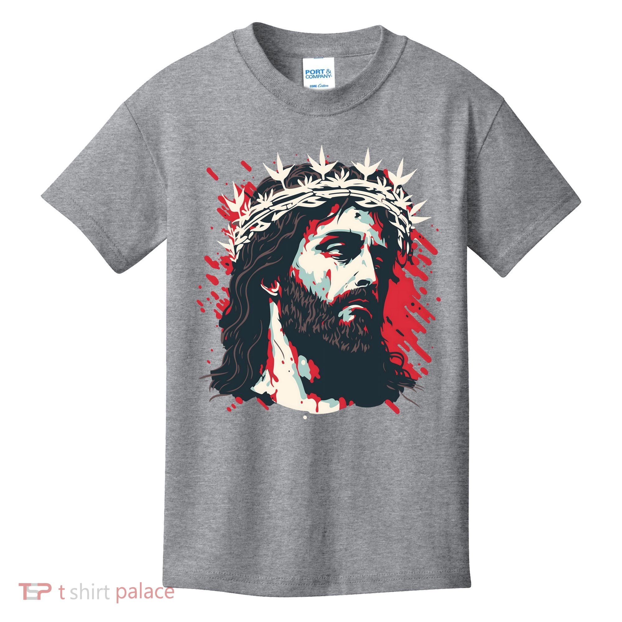 Jesus Painting Christianity Kids T-Shirt
