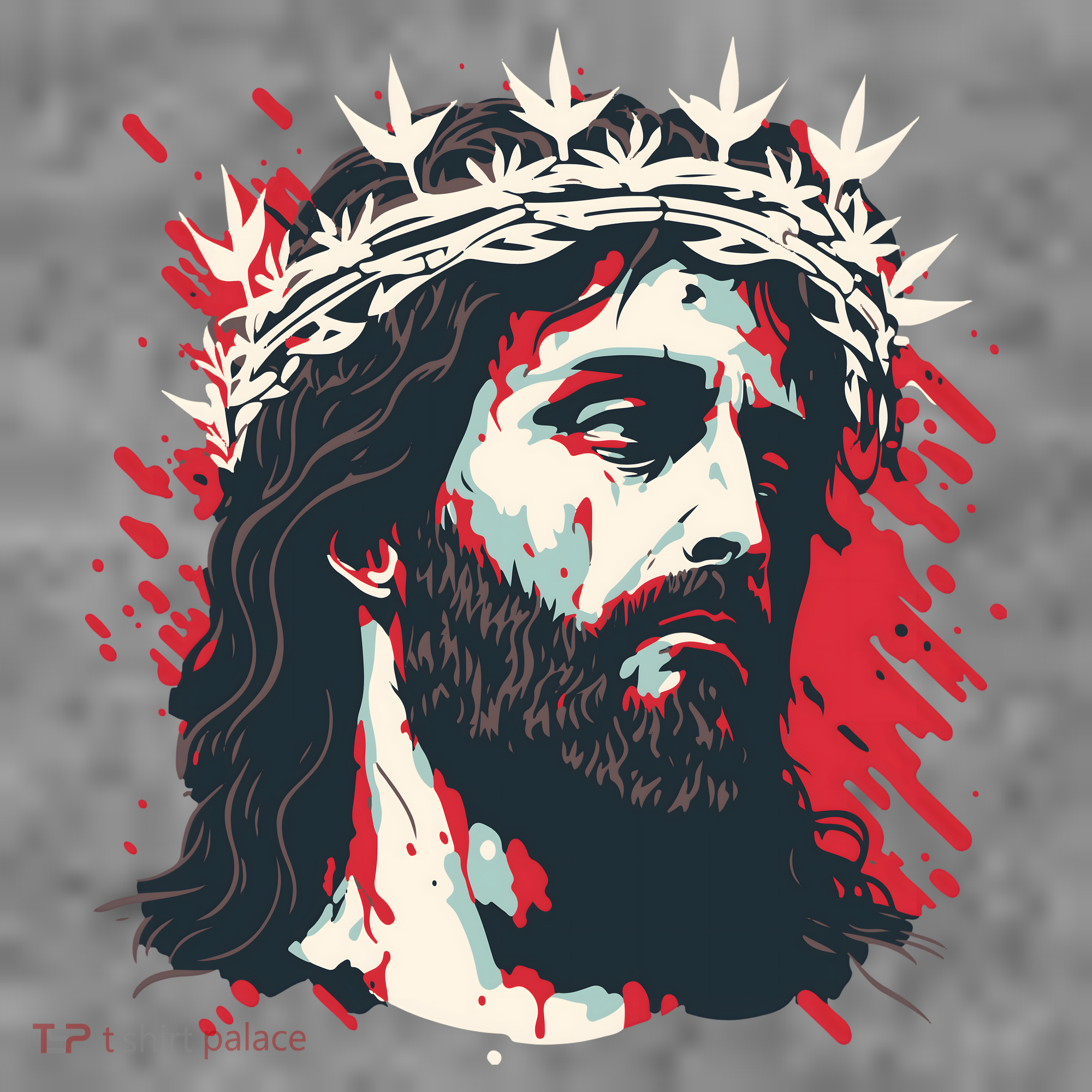 Jesus Painting Christianity Kids T-Shirt