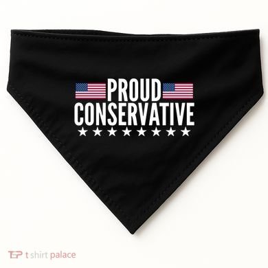 Justjenrx Proud Conservative USA-Made Doggie Bandana