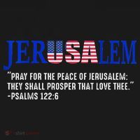 JERUSALEM Pray For the Peace Of Jerusalem US Israel Flag Women's Hoodie thumb 2
