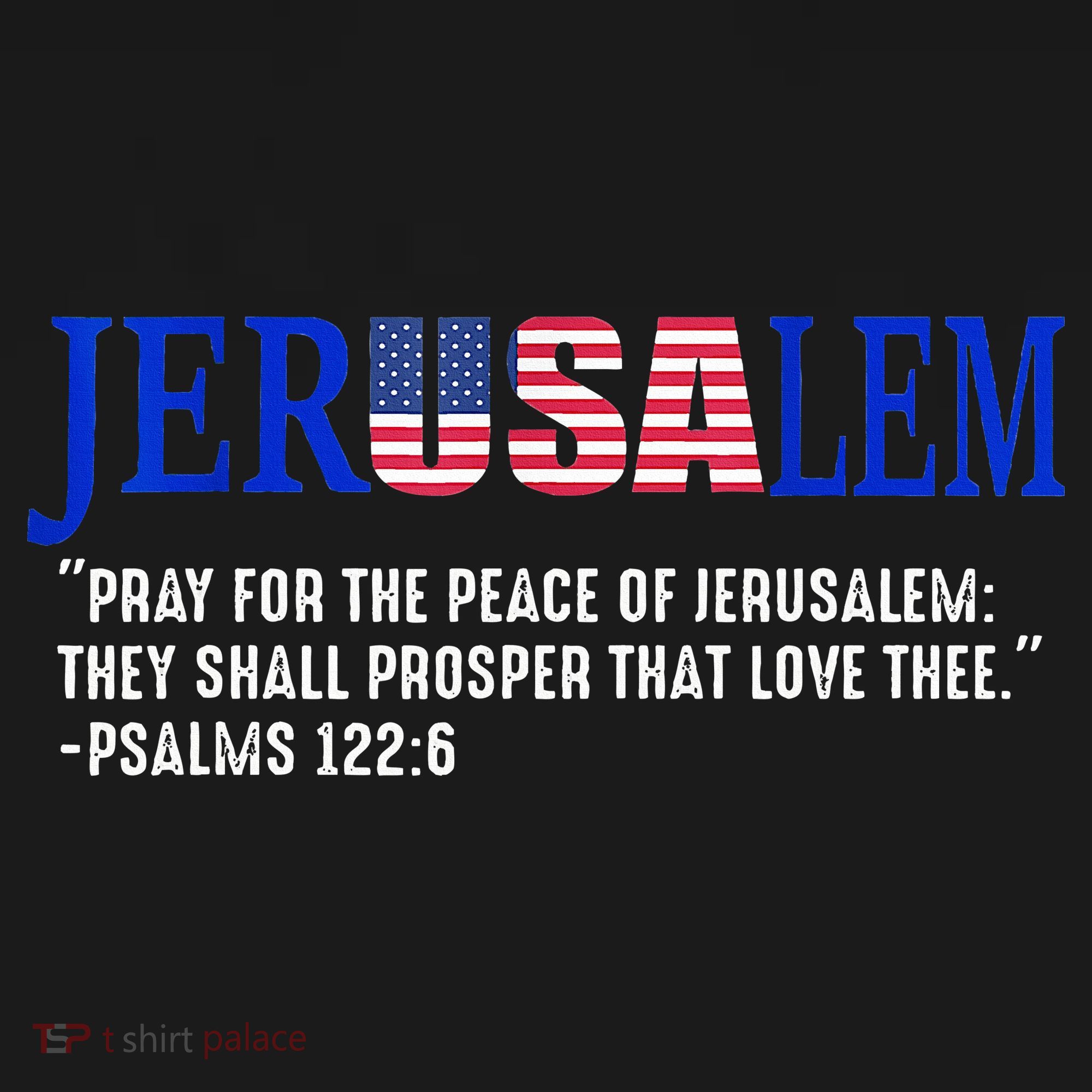 JERUSALEM Pray For the Peace Of Jerusalem US Israel Flag Women's Hoodie
