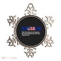 JERUSALEM Pray For the Peace Of Jerusalem US Israel Flag Ornament thumb 0