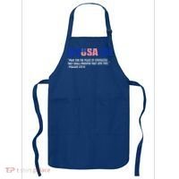 JERUSALEM Pray For the Peace Of Jerusalem US Israel Flag Apron thumb 0