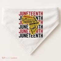 Juneteenth Pride Freedom Black History USA-Made Doggie Bandana thumb 0