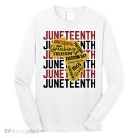 Juneteeth Pride Freedom Black History Long Sleeve Shirt thumb 0