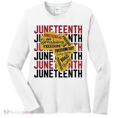 Juneteeth Pride Freedom Black History Women's Long Sleeve Shirt