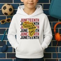 Juneteeth Pride Freedom Black History Kids Hoodie thumb 2