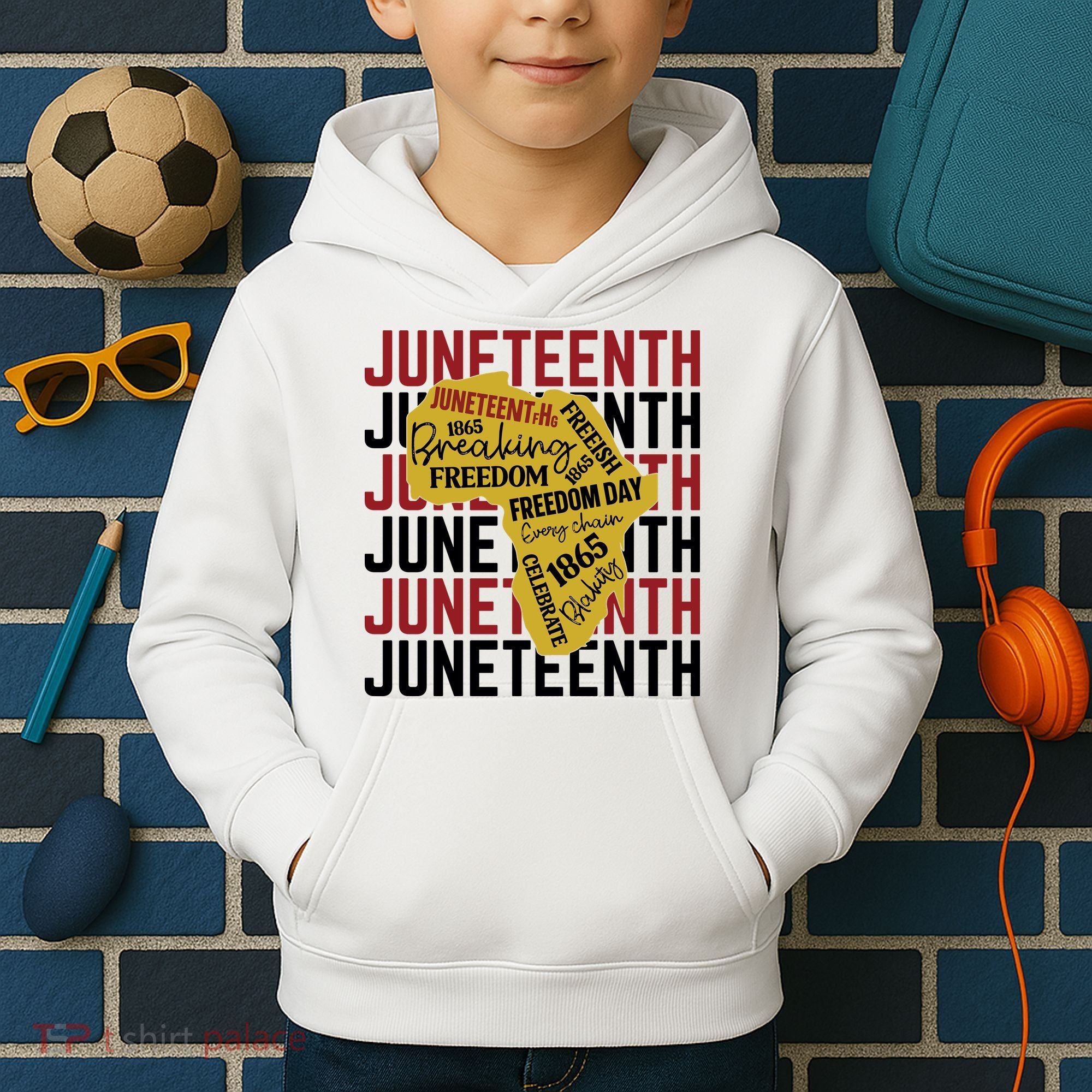 Juneteeth Pride Freedom Black History Kids Hoodie