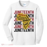 Juneteeth Pride Freedom Black History Kids Long Sleeve Shirt thumb 0