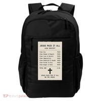 Jesus Paid For It All Jesus Receipt Backpack thumb 0