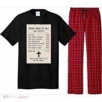 Jesus Paid For It All Jesus Receipt Pajama Set thumb 0