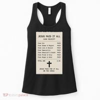 Jesus Paid For It All Jesus Receipt Women's Tank Top thumb 0