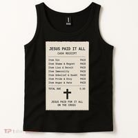 Jesus Paid For It All Jesus Receipt Tank Top thumb 2