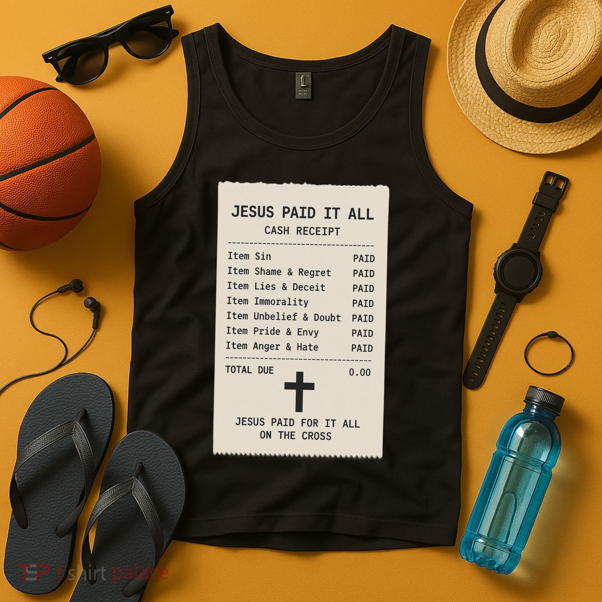 Jesus Paid For It All Jesus Receipt Tank Top