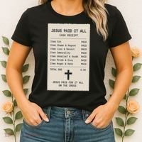 Jesus Paid For It All Jesus Receipt Women's T-Shirt thumb 2