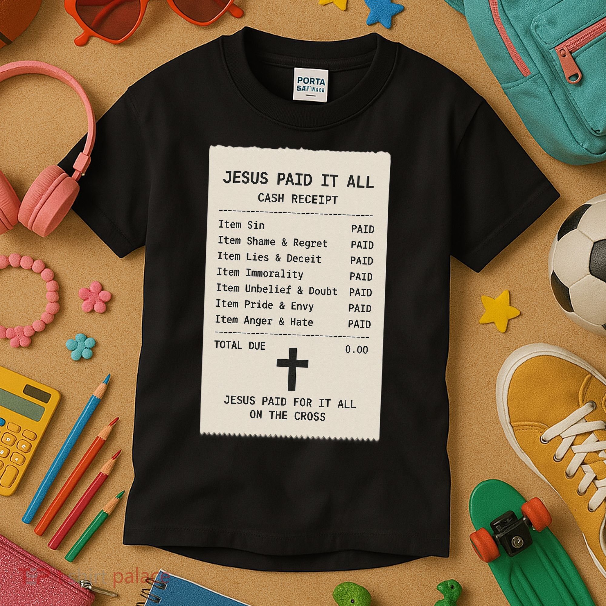 Jesus Paid For It All Jesus Receipt Kids T-Shirt