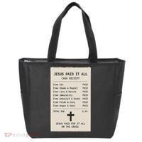 Jesus Paid For It All Jesus Receipt Tote Bag thumb 0
