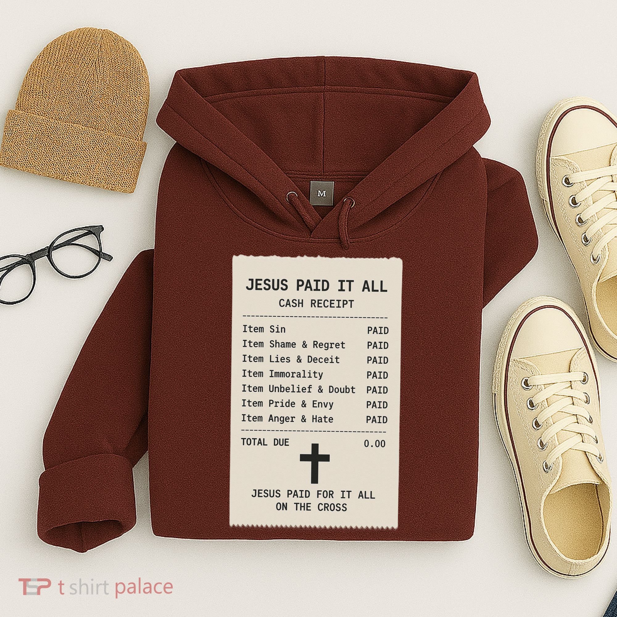 Jesus Paid For It All Jesus Receipt Hoodie