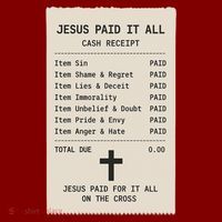 Jesus Paid For It All Jesus Receipt Mousepad thumb 1