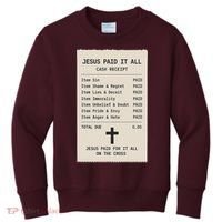 Jesus Paid For It All Jesus Receipt Kids Sweatshirt thumb 0