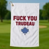 Jerry Power Fuck You Trudeau Golf Towel thumb 1