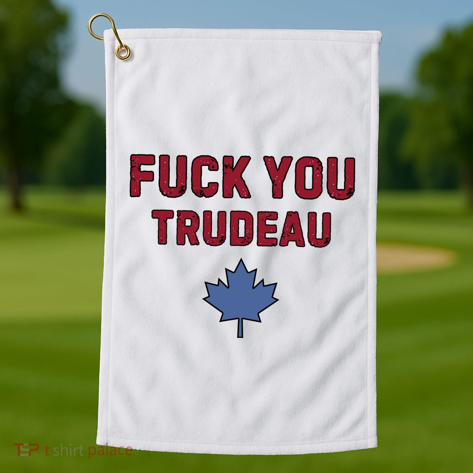 Jerry Power Fuck You Trudeau Golf Towel
