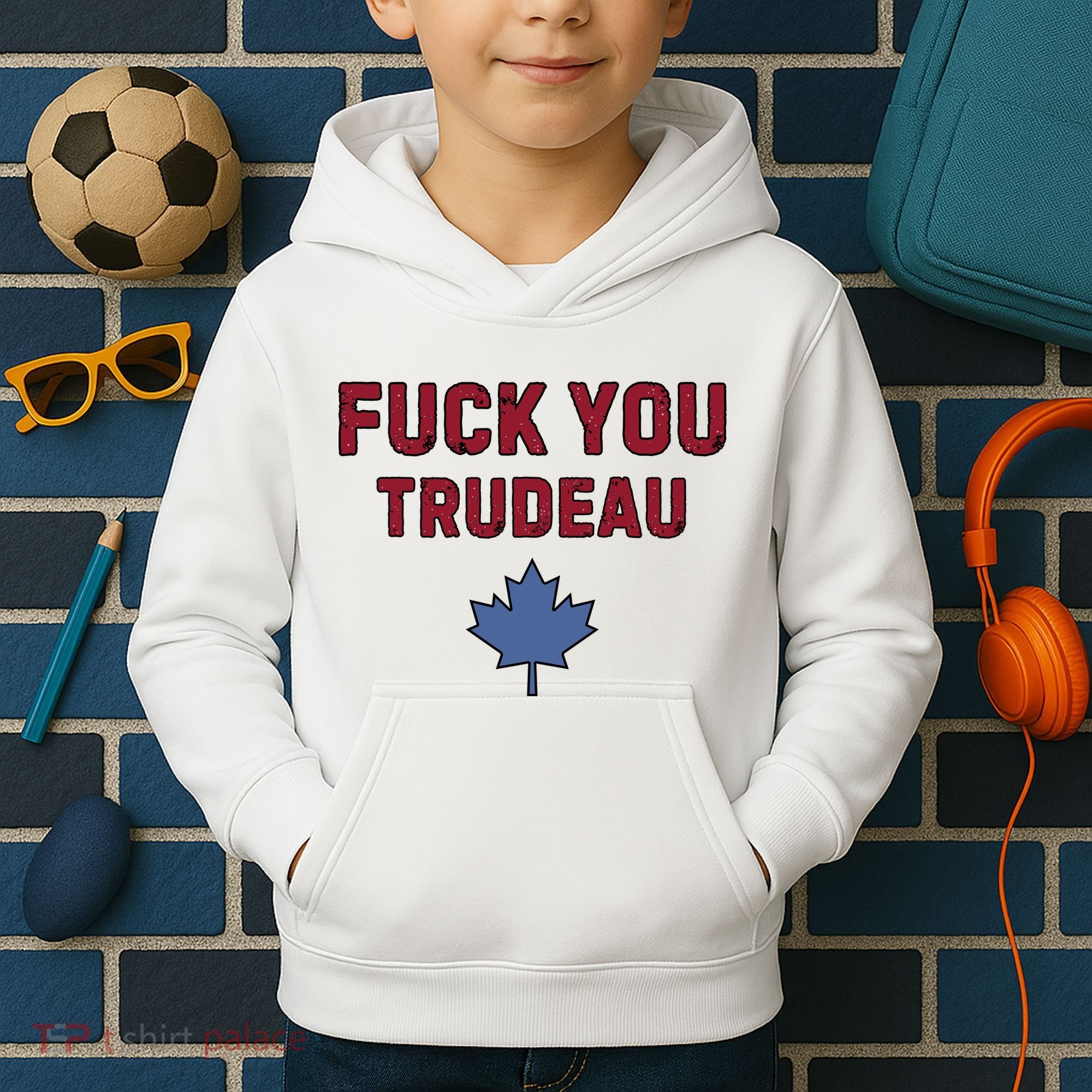 Jerry Power Fuck You Trudeau Kids Hoodie