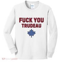 Jerry Power Fuck You Trudeau Kids Long Sleeve Shirt thumb 0