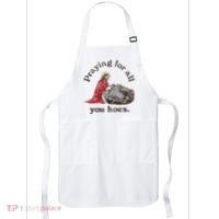 Jesus Praying For All You Hoes Humor Christian Apron thumb 0