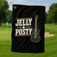 Jelly & Posty Guitar Music Golf Towel thumb 1