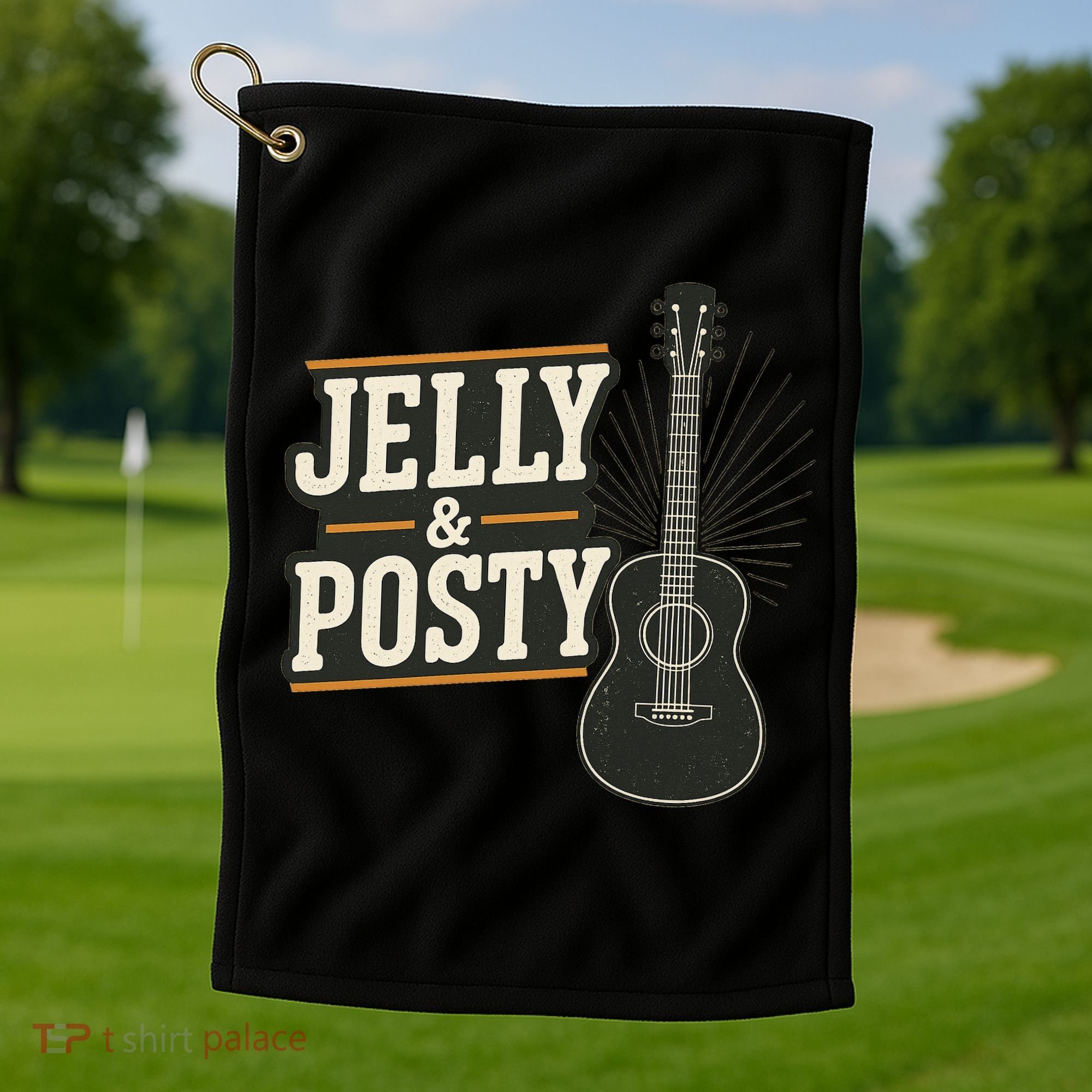 Jelly & Posty Guitar Music Golf Towel