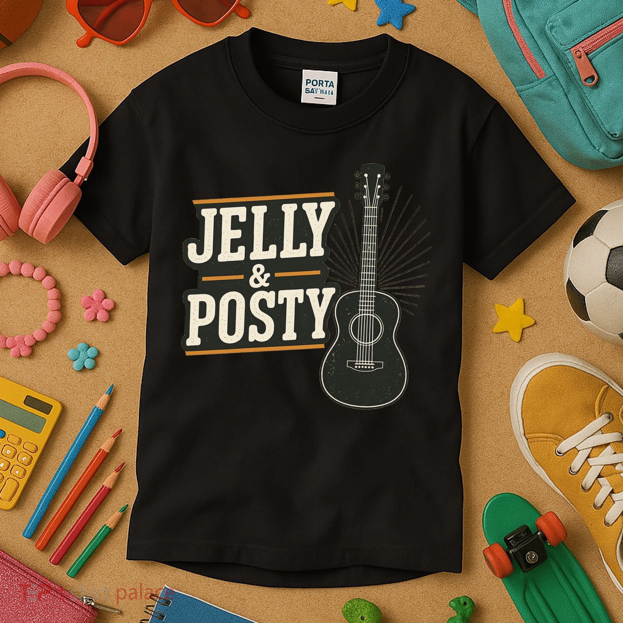 Jelly & Posty Guitar Music Kids T-Shirt