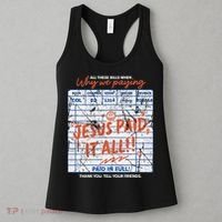 Jesus Paid It All Romans 623 Christian Easter Bill Bible Women's Tank Top thumb 3
