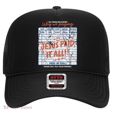 Jesus Paid It All Romans 623 Christian Easter Bill Bible Hat