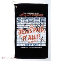 Jesus Paid It All Romans 623 Christian Easter Bill Bible Golf Towel thumb 0