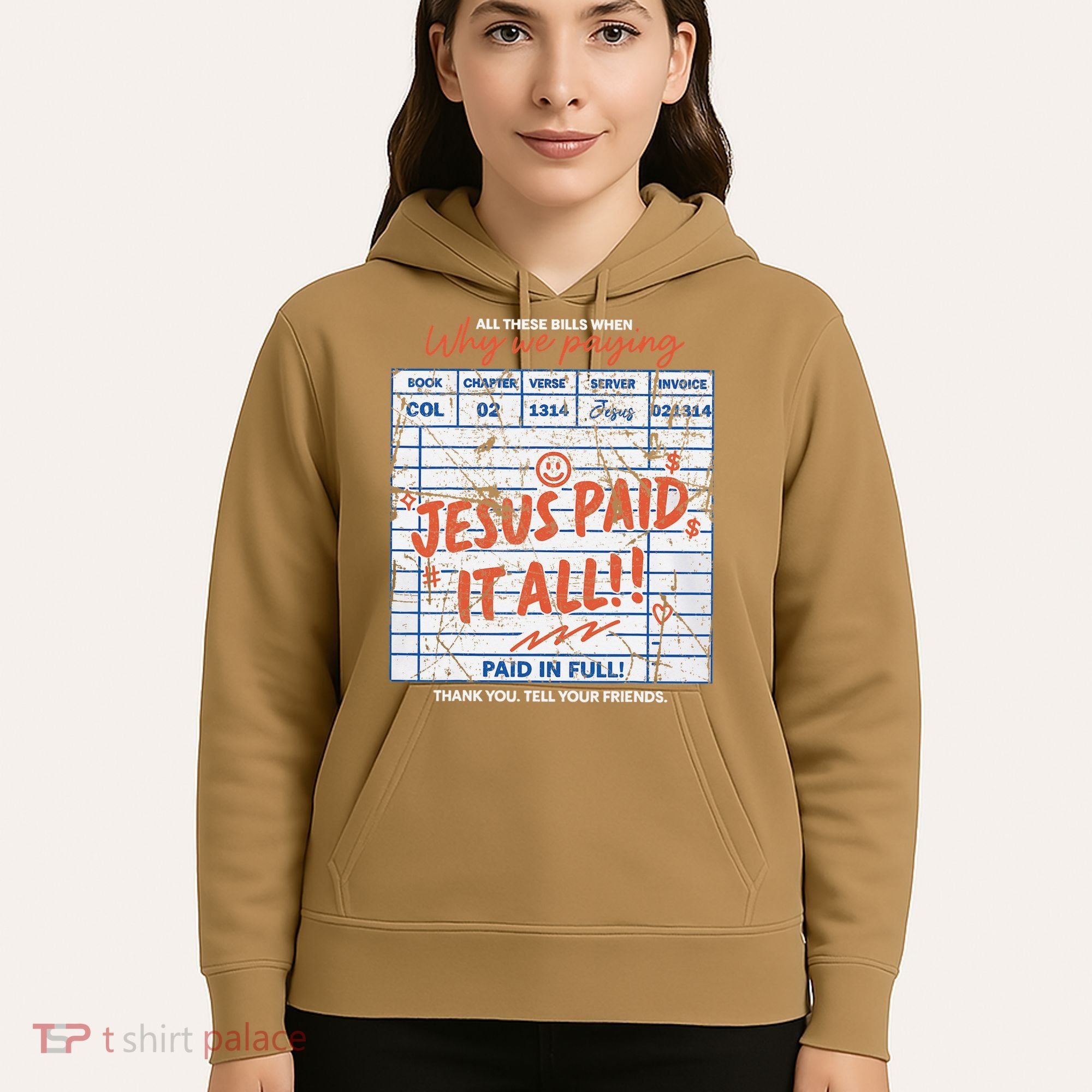 Jesus Paid It All Romans 623 Christian Easter Bill Bible Hoodie