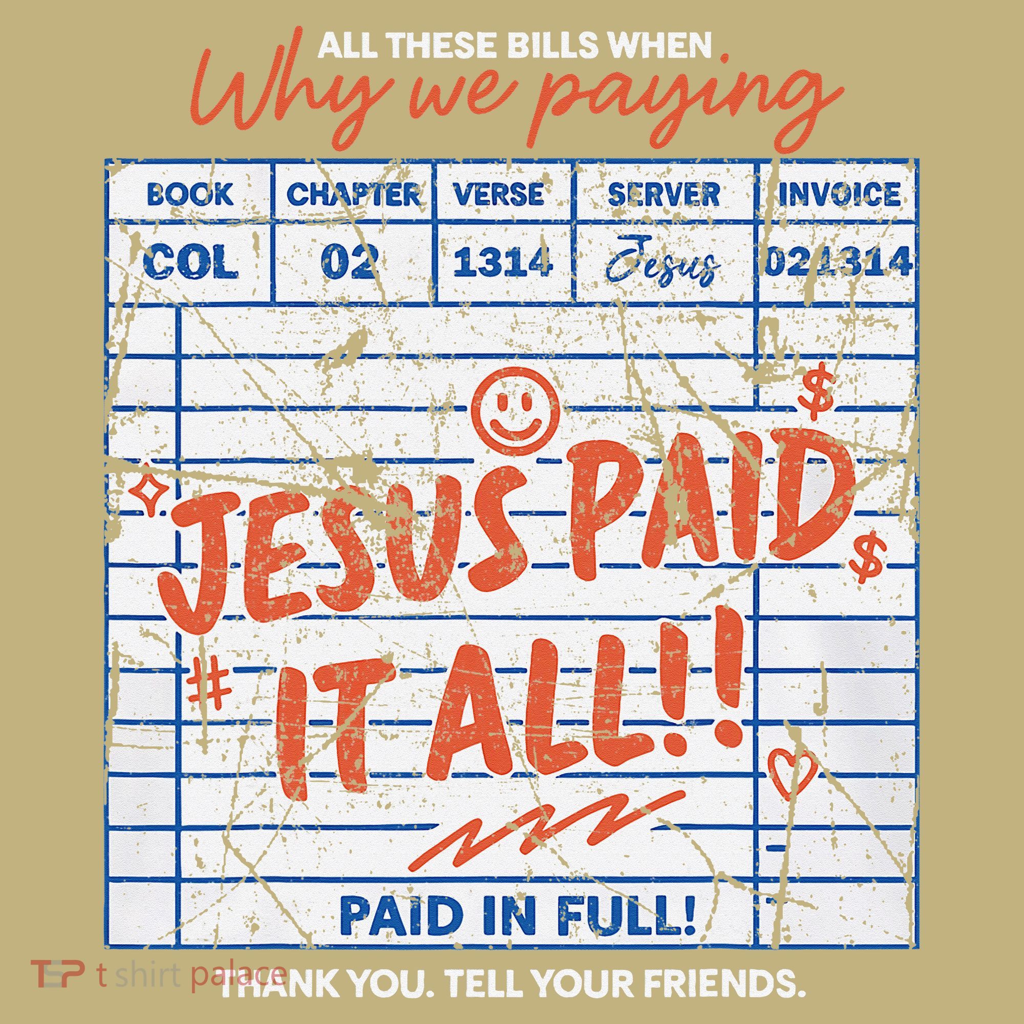 Jesus Paid It All Romans 623 Christian Easter Bill Bible Hoodie