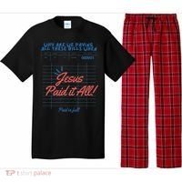 Jesus Paid It All Guest Check Receipt Christian Pajama Set thumb 0