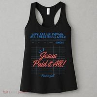 Jesus Paid It All Guest Check Receipt Christian Women's Tank Top thumb 3