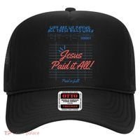 Jesus Paid It All Guest Check Receipt Christian Hat thumb 0