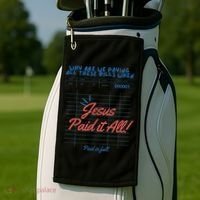 Jesus Paid It All Guest Check Receipt Christian Golf Towel thumb 2