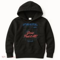Jesus Paid It All Guest Check Receipt Christian Kids Hoodie thumb 0