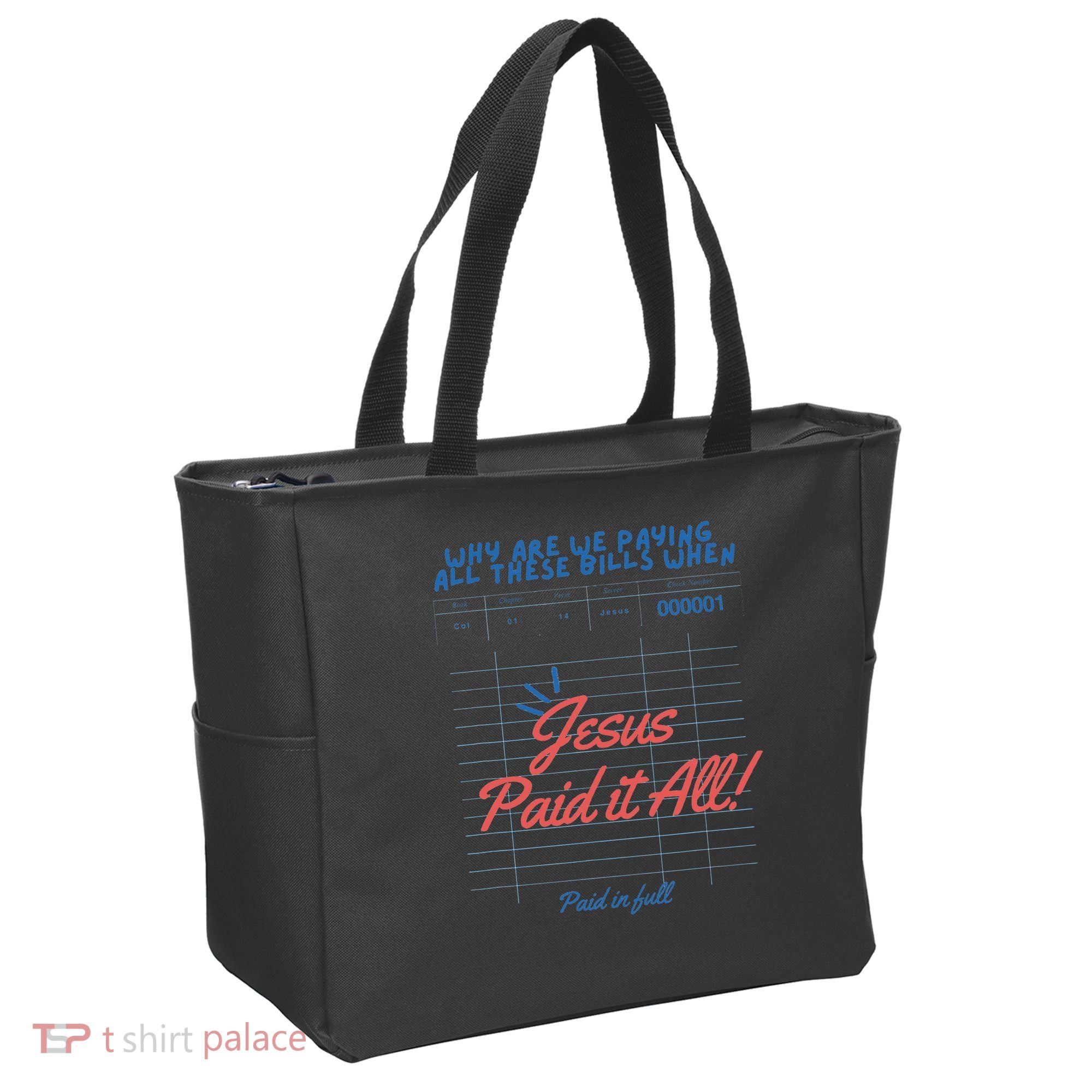 Jesus Paid It All Guest Check Receipt Christian Tote Bag